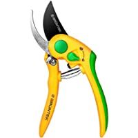 GRÜNTEK Tijeras de Podar Yunque FLAMINGO. Hoja 205 mm y agarre por manos grandes y pequenas